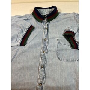American Blue Classics‎ Large Vintage Denim Shirt With Band